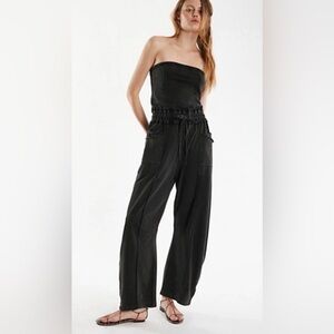Elegant Black Strapless Jumpsuit